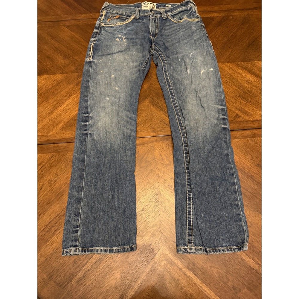 Ariat M5 Straight Leg Jeans Mens 33x32 Medium Wash Western Denim Blue
